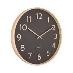 Drevené nástenné hodiny Karlsson KA5851, čierna 22cm