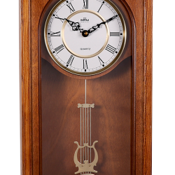 Drevené nástenné hodiny s kyvadlom MPM E03.3893.50, 72cm