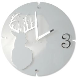 Nástenné hodiny Jeleň Flex z66d-2, 30 cm, biele matné