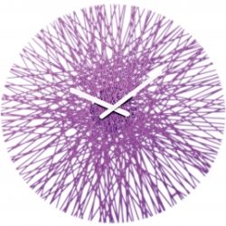 Nástenné hodiny Koziol SILK transparentná fialová, 45cm