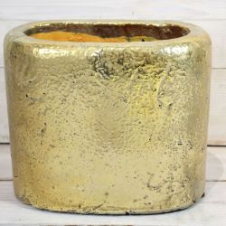 Betónová váza - zlatá (v. 18 cm)