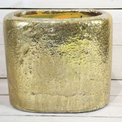 Betónová váza - zlatá (v. 22 cm)