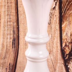 Keramická váza - biela mramorová (10x10x25,2cm)