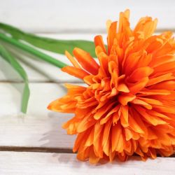 Umelá chryzantéma - oranžová (v. 72 cm)