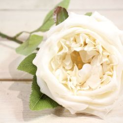 Umelá ruža - biela (v. 52 cm)