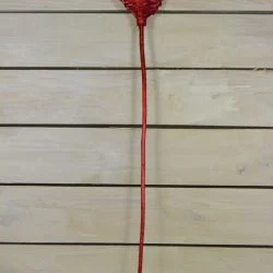Vianočná dekorácia - červený ligotavý list (v. 63 cm)