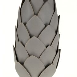 Svietnik - ananás, sivý (v. 28 cm)