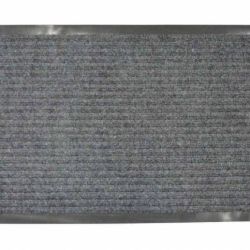 Kinekus Rohož 50x80 cm guma + textil šedá pruhovaná s gumenným okrajom