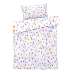LUPILU® Detská posteľná bielizeň, 130 x 90 cm (kvety)
