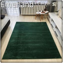 Jednofarebný koberec Super SOFT tmavo zelený