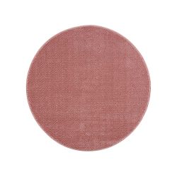 Jednofarebný okrúhly koberec FANCY 805 - ružový