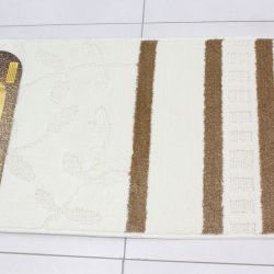 Kúpeľňová dvojdielna súprava SYMBOL-STRIPE-FLORIDA - vanilková (50x80 cm)