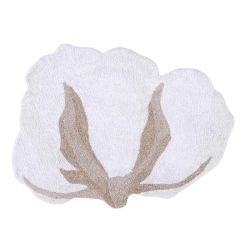 LORENA CANALS Cotton Flower, biela/hnedá