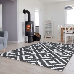 Moderný koberec HOME art - Diamond tmavo sivý