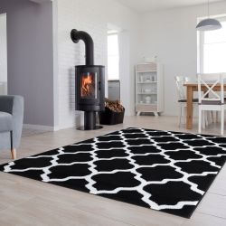 Moderný koberec HOME art - Marocký vzor čierny
