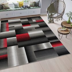 Moderný koberec HOME art 3 - Červené tvary