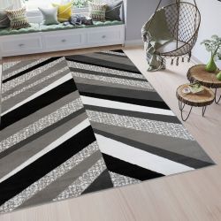 Moderný koberec HOME art 3 - Čierny vzor