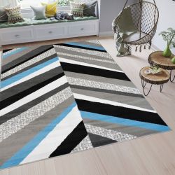 Moderný koberec HOME art 3 - Modrý vzor
