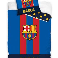 Bavlnené obliečky FC Barcelona 140x200cm - 140 x 200 cm - 1x vankúš 1x prikrývka - Modrá tmavá