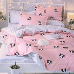Detská postelná súprava so psíkmi (100x140 cm, 38x50 cm)