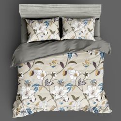 Francúzske posteľné obliečky ADEL CAPPUCCINO 200x220cm - 200 x 220 cm - 6 SET 1x prikrývka 2x vankúš 2x malý vankúš 1x plachta