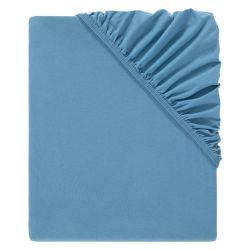 Livarno Home Napínacia plachta Jersey, 90 – 100 x 200 cm (modrá)