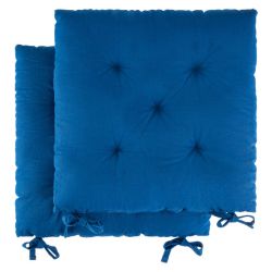 Livarno Home Podložka na stoličku, 40 x 40 cm, 2 kusy (modrá)