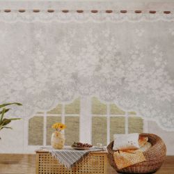 Hotová záclona (F07) - biela (300x160 cm)