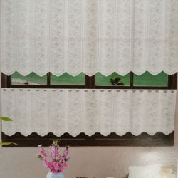 Hotová záclona TENDINA (FJ566-7) - biela (90x150 cm)