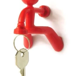 Magnetický držiak kľúčov Peleg DESIGN Key Pete, červený