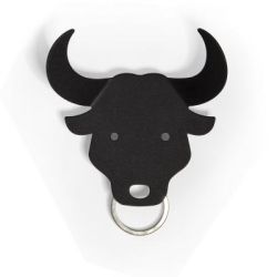 Vešiačik na kľúče Qualy Bull Key Holder, býk čierny