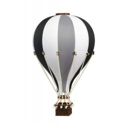 Dadaboom.sk Dekoračný teplovzdušný balón - čierna/sivá - L-50cm x 30cm