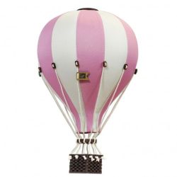 Dadaboom.sk Dekoračný teplovzdušný balón - ružová/biela - L-50cm x 30cm