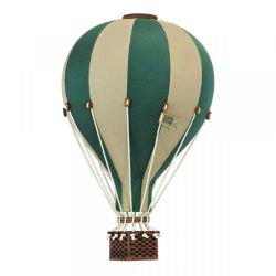 Dadaboom.sk Dekoračný teplovzdušný balón - zelená/krémová - L-50cm x 30cm