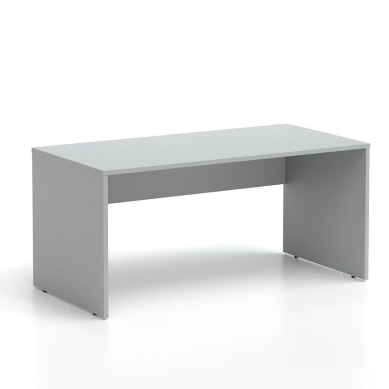 DREVONA33 Kancelársky stôl LUTZ 160x80 šedá + biela