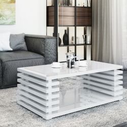 Expedo Konferenčný stolík DOURO, 120x44x60 cm, biely lesk