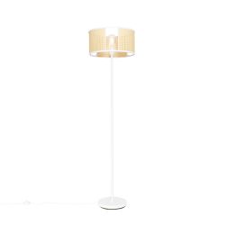 Oosterse vloerlamp wit met rotan 40 cm - Akira