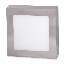 Ecolite Strieborný prisadený LED panel hranatý 170 x 170mm 12W Farba svetla: Denná biela LED-CSQ-12W/41/CHR