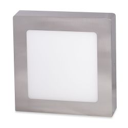 Ecolite Strieborný prisadený LED panel hranatý 225 x 225mm 18W Farba svetla: Denná biela LED-CSQ-18W/41/CHR