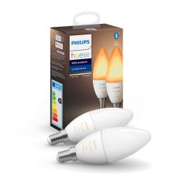 Philips SADA 2x LED Stmievateľná žiarovka Philips Hue WHITE B39 E14/4W/230V 2200K