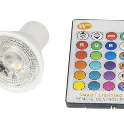 T-LED RGBW LED bodová žiarovka 5W GU10 230V Farba svetla: RGB + studená bielá 021161