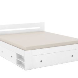 DREVONA09 Manželská posteľ biela 180 cm REA LARISA