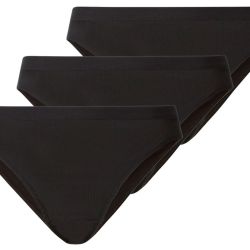 ESMARA® Dámske bavlnené nohavičky BIO, 3 kusy (M (40/42), čierna)