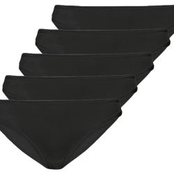 ESMARA® Dámske bavlnené nohavičky, 5 kusov (L (44/46), čierna)