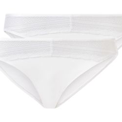 ESMARA® Dámske čipkované nohavičky, 2 kusy (S (36/38), biela)