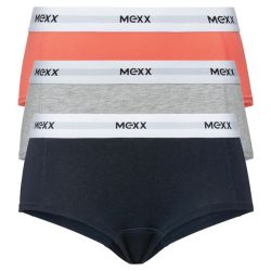 MEXX Dámske nohavičky, 3 kusy (L, navy modrá/sivá/koralová)