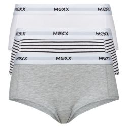 MEXX Dámske nohavičky, 3 kusy (L, pruhy biela/sivá)