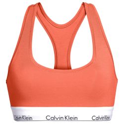 CALVIN KLEIN - Bralette Cotton Stretch oranžová