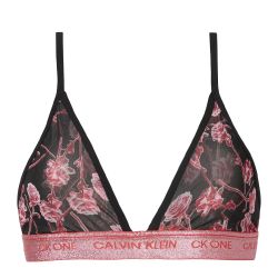 CALVIN KLEIN - CK ONE fashion glitter just rose amour black triangle podprsenka - special limited edition