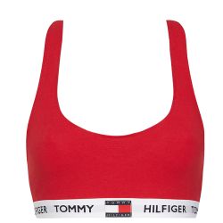 TOMMY HILFIGER - Logo červená braletka z organickej bavlny